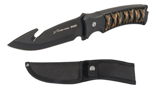 Cuchillo Tactico Militar Para Pesca De Acero Funda Paracord