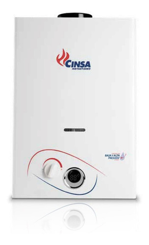 Calentador de agua gas GLP Cinsa B35035 blanco