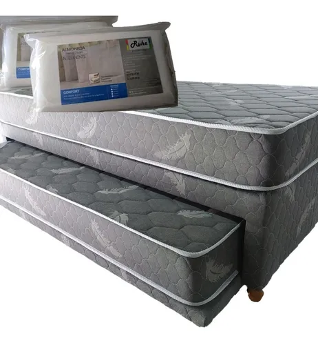 Divan Plaza 1/2 Con Colchones Y 2 Almohadas Viscoelásticas