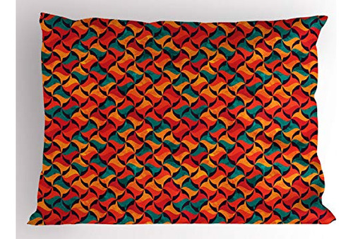 Ambesonne Funda De Almohada Geometrica, Abstracta De Estilo