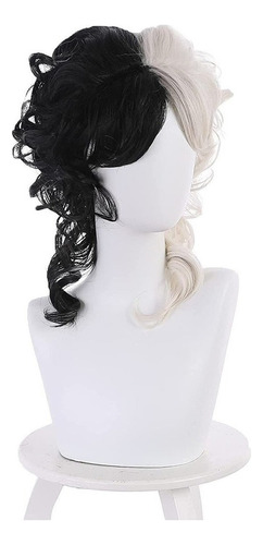 Peluca De Pelo Cruella De Vil, 35 Cm, Pelo Corto Cruella