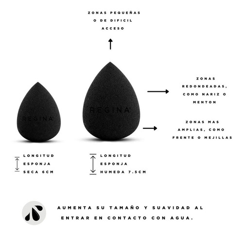 Imagen 2 de 7 de Esponja De Maquillaje Blender Regina Crueltyfree