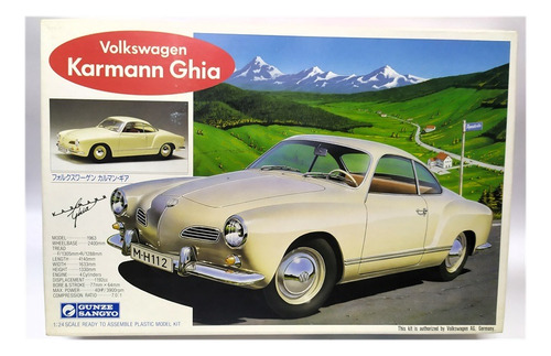 Modelo Para Armar Maqueta Escala 1/24 Vw Karmann Ghia 1963