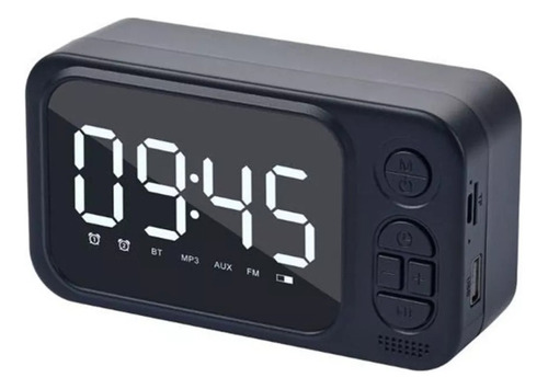 Reloj Despertador Parlante Bluetooth Alarma Usb Fm Sd 