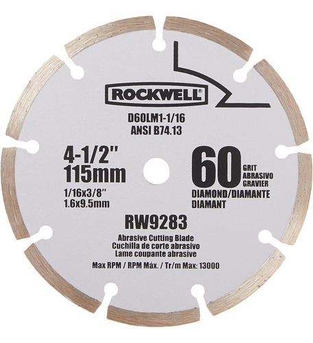 Rw9283 4 1/2inch 60grit Diamante Compacto Hoja De Sierr...