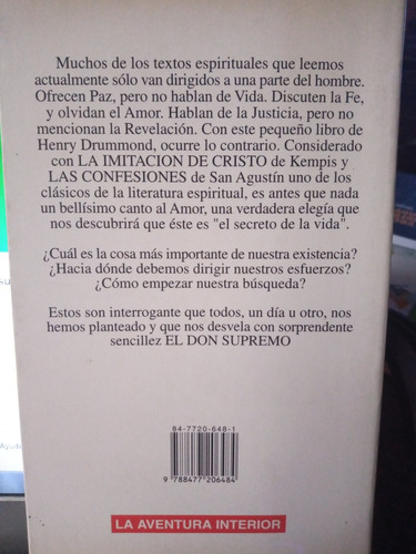 El Don Supremo El Extraordinario Poder Del Amor/drummond-obe (Usado)