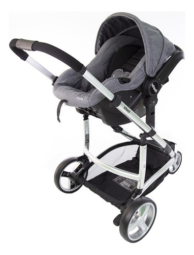 Carrinho Infanti Travel System Sky Trio Grey Classic 3 Em 1 Cor do chassi Cromado