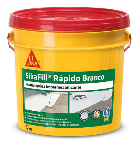 Sikafill Rápido Manta Líquida Impermeabilizante Branco 15kg