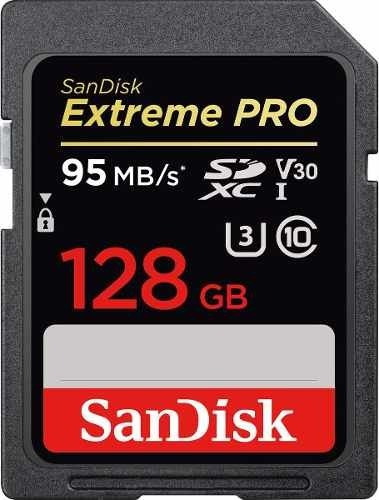 Cartão Sd Sdxc Sandisk Extreme Pro 128gb 95mb/s Uhs-3 C10 4k