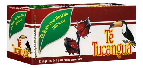 Té Rojo Con Rosella - Hibiscus - Tucanguá X 25 Saquitos
