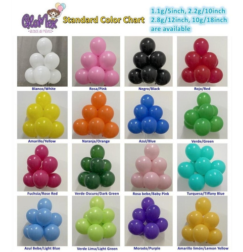 Bolsa 100 Globos 12 Negro Glomex