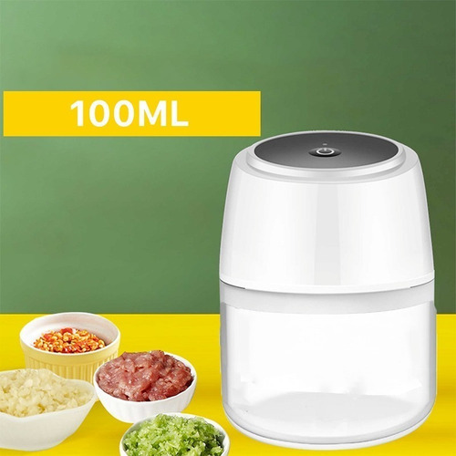 Mini Processador Triturador Moedor Elétrico Alho C/ Fio Usb Cor Rosa
