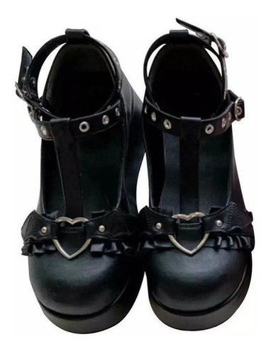 Zapatos Lolita Bowknot Platform Punk Dark Gothic