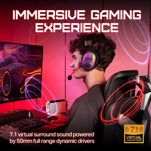 Auriculares Inalámbricos Para Juegos Oxs Storm G2 7.1 Surrou
