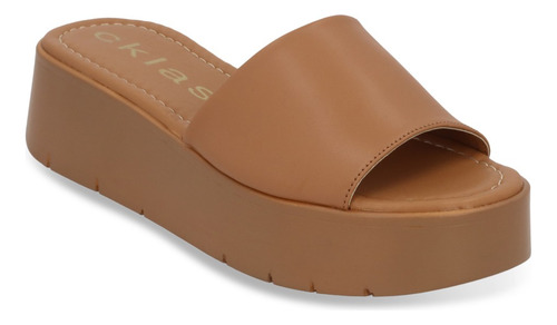 Dúo 657 Sandalia Casual Mujer Beige Y Mezclilla