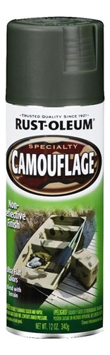 Tinta spray mate camuflada Rust-oleum 340 Gr, 5 cores, verde escuro fosco