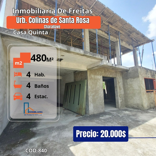 Casa Quinta En Construcción De 3 Niveles En La Urbanización Colinas De Santa Rosa, Charallave.