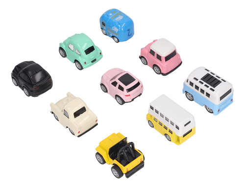 Juego De Juguetes Pull Back Alloy Vehicles, 9 Unidades, Para