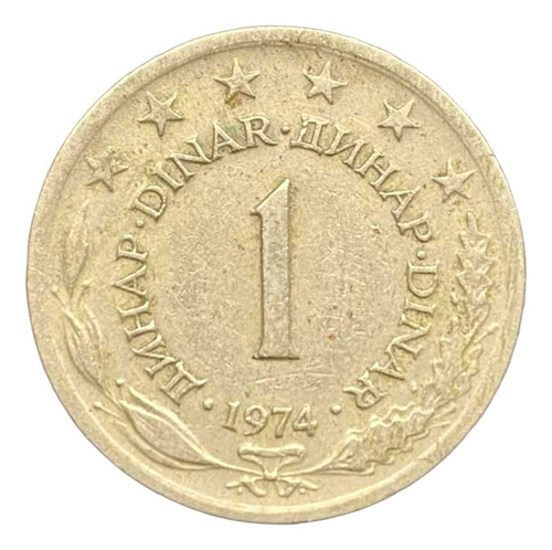Yugoslavia - 1 Dinar - Año 1974 - Km # 59 - Escudo 