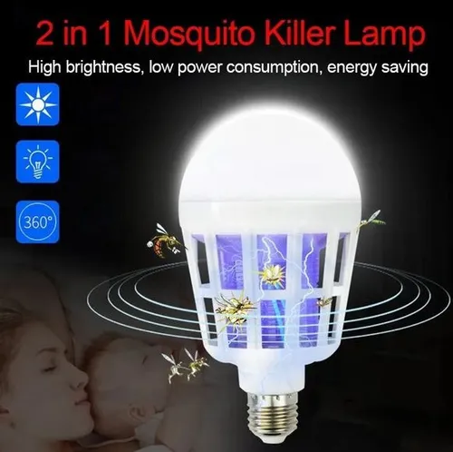 Foco 2 En 1 Led 15w Mata Mosquitos Zancudos Moscas Polilla | Cuotas sin  interés