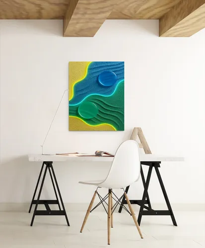 Cuadro Mural Moderno Diseño Abstracto Con Textura Y Luces Full Hd