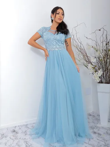 Vestido azul ceu madrinha sale