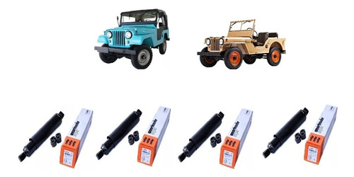 Kit De 4 Amortiguadores Jeep Williz Originales