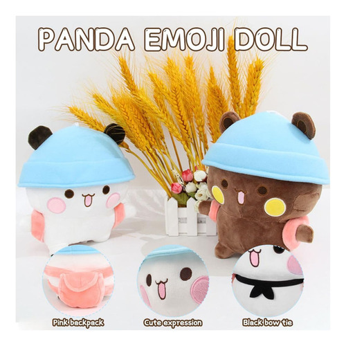 Ursinho De Pelúcia Kawaii Panda Com Chaveiro