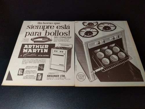 (pb144) Publicidad Clipping Cocinas Arthur Martin * 1955