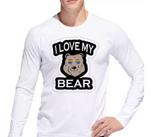 Remera De Hombre I Love My Bear Oso Gay Lentes Ml
