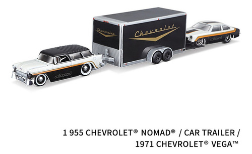 D Ford/chevrolet/vw Remolque 3en1 Serie Miniatura Metal