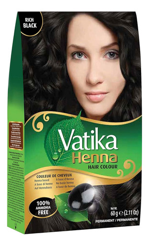 Dabur Vatika Henna - Tinte Para El Pelo  Color Negro