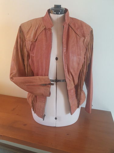 Chaqueta Cuero Terracota, Talla M (s/devolucion)