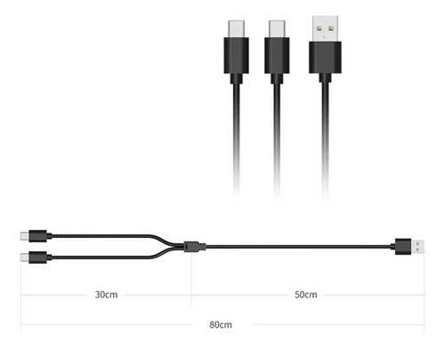 Cable De Carga Usb 2 En 1 Para Interfaz Ps Vr2 Ps5 Handle -c