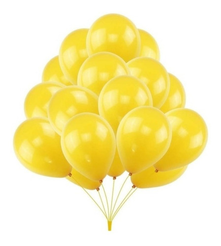 Globos Perlados 12 Pulgadas  50 Unidades **color Amarillo**