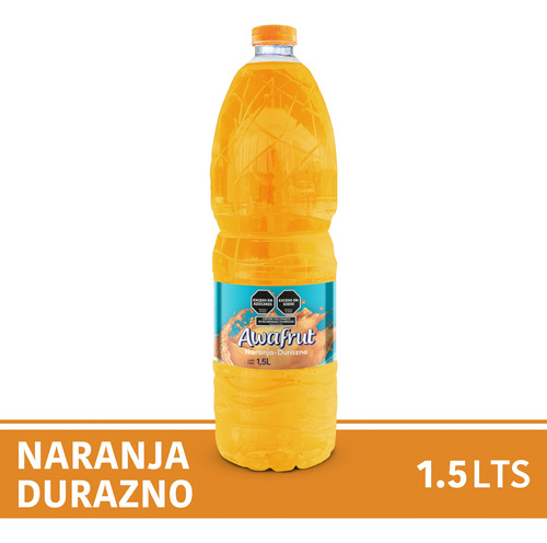 Agua Saborizada Awafrut Naranja Durazno X 1,5l