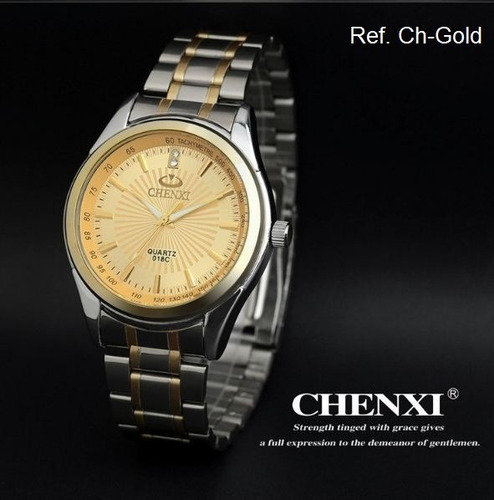 Relógio Masculino Chenxi Puseira Aço Inox Prova De Água 30m