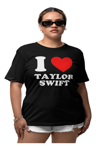 Polera Algodon Estampada Dtf I Love Taylor Swift Pop Music