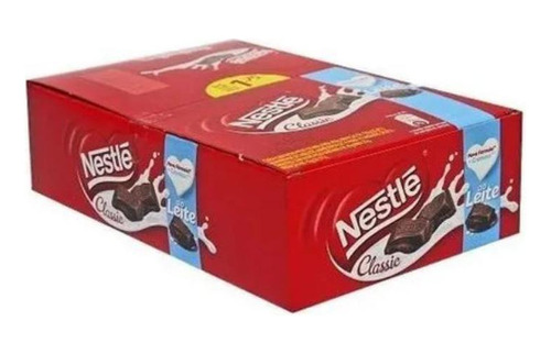 Kit 3 Caixas Chocolate Classic Ao Leite 22x22,5g Nestlé 66un
