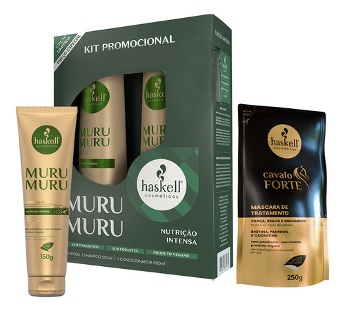 Kit Haskell Murumuru Promopack 500ml + Polpa Em Creme 150gr