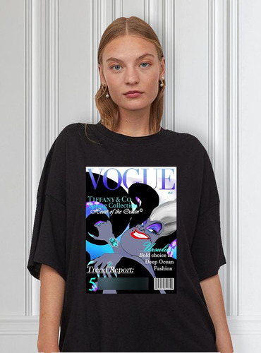 Remera Unisex Ursula Portada Personaliza Sirenita Aesthetic