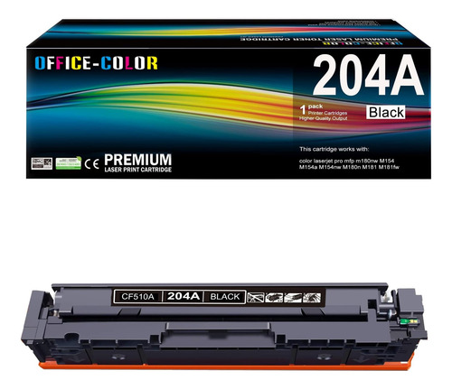 Cartucho De Tóner Negro 204a Cf510a De Repuesto Para Hp 204a