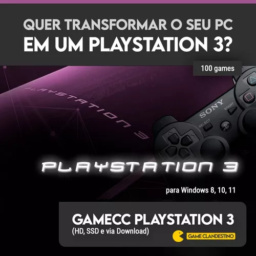 Gamecc Playstation 3 100 Jogos Multijogos (via Download)