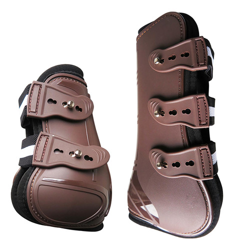 Pu Tendón Y Fetlock Cepillado Delantero + Trasero Marrón L