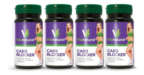 Pack 4 Cajas Carb Blocker, Bloquea Hidratos Pérdida De Peso