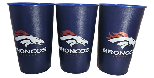 Set De 3 Vasos De Los Broncos De Plástico 