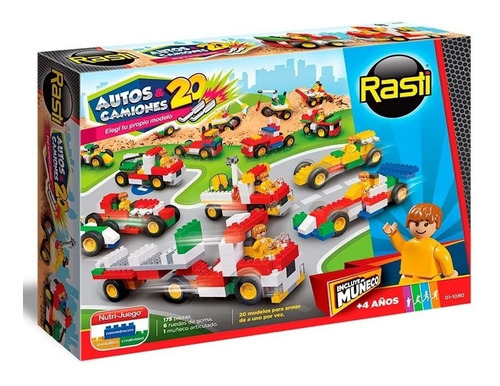 Imagen 1 de 8 de Bloques Rasti Autos & Camiones 01-1080 Original Educando