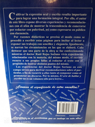 El Arte De Hablar Y Escribir Experiencias Y Recomendaciones  (Reacondicionado)