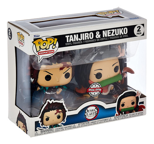 Funko Animación: Demon Slayer Tanjiro Y Nezuko Paquete De 2