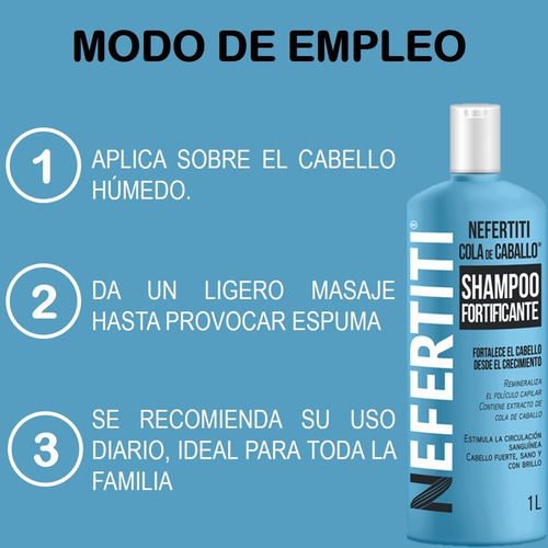Shampoo Nefertiti Cola De Caballo 1l Para Crecimiento